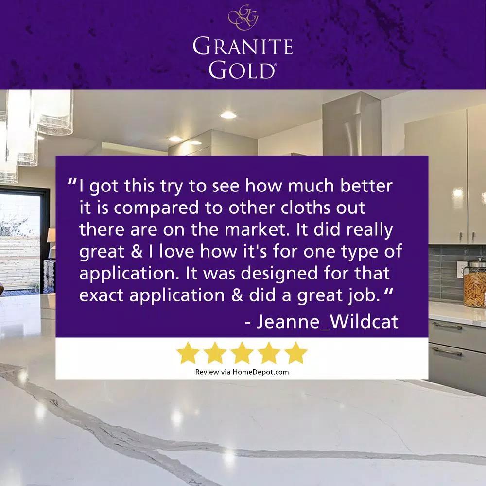 Granite Gold Polish Buffing Cloths, 12 x 12 in., Purple (3-Pack)