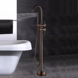 Vanity Art 46 in. Freestanding Single Handle Claw Foot Tub Faucet with Hand Shower, Oil Rubbed Bronze thumbnail 2
