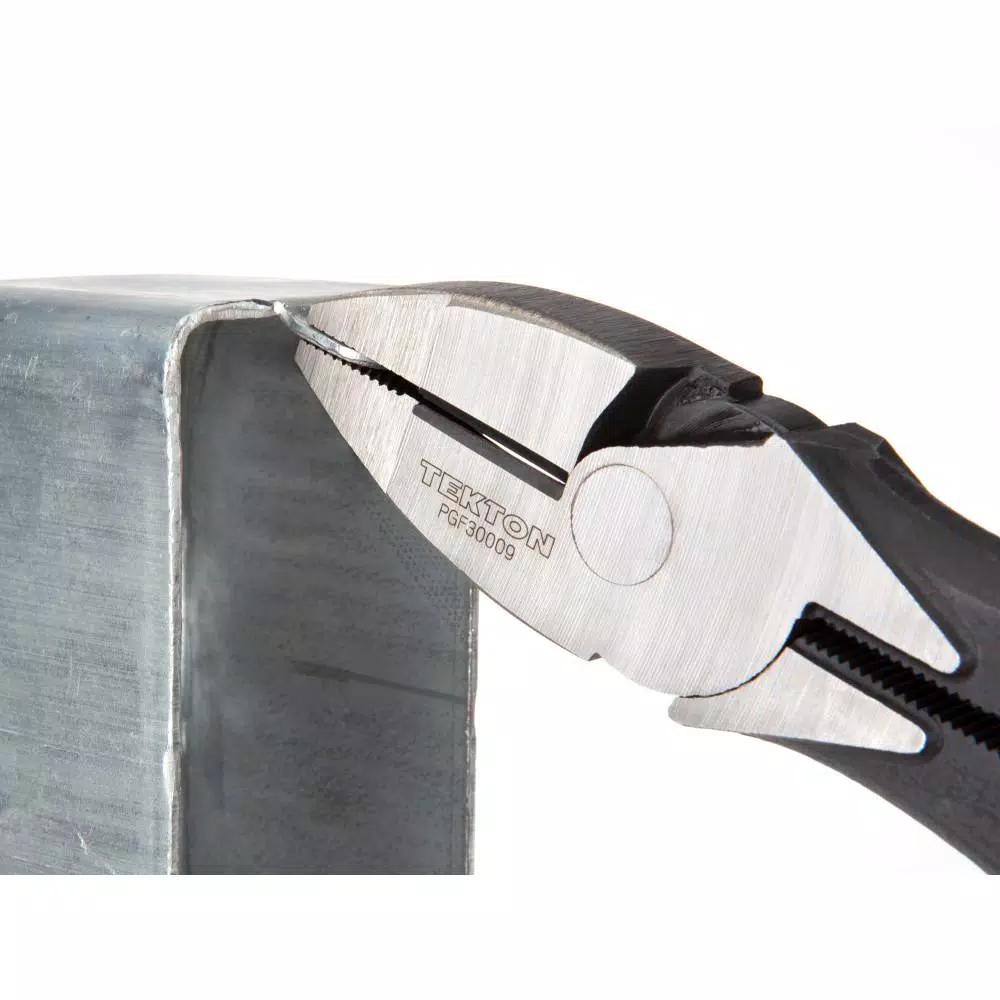 TEKTON 9-1/2 in. Lineman's Pliers with Induction-Hardened Side Cutters