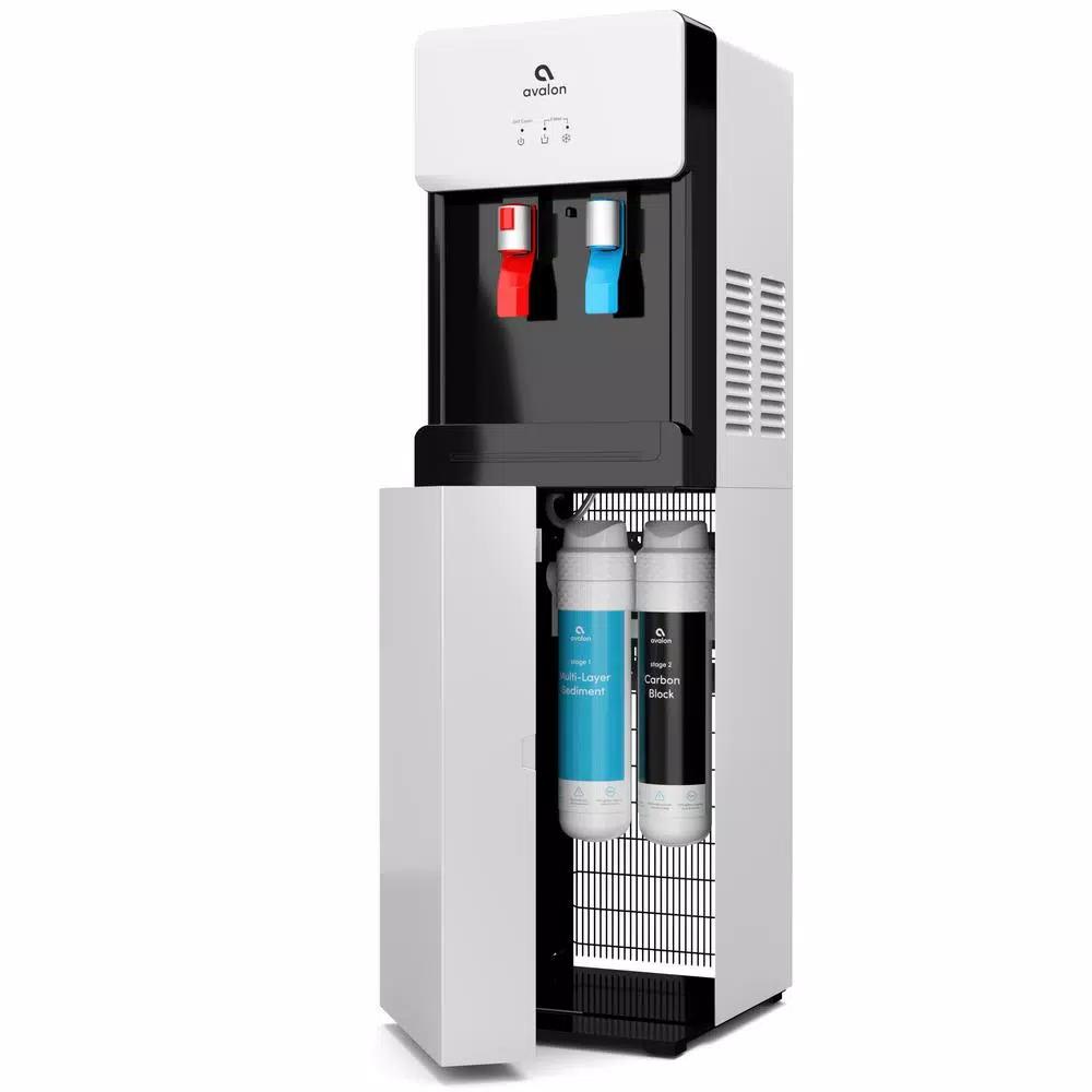 Avalon Self-Cleaning Bottleless Water Cooler Dispenser with Hot & Cold Water, White