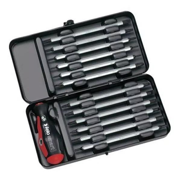 Felo Metric Smart Box 13-Piece Screwdriver Set with T-Handle and Interchangeable Blades