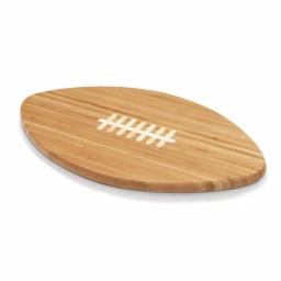 Picnic Time Touchdown 16 in. Oval Bamboo Football Cutting Board and Charcuterie Serving Tray thumbnail 2