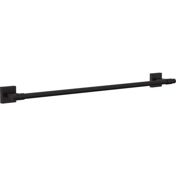 Franklin Brass Maxted 24 in. Single Towel Bar, Matte Black Modern Wall Mounted Bathroom Hardware