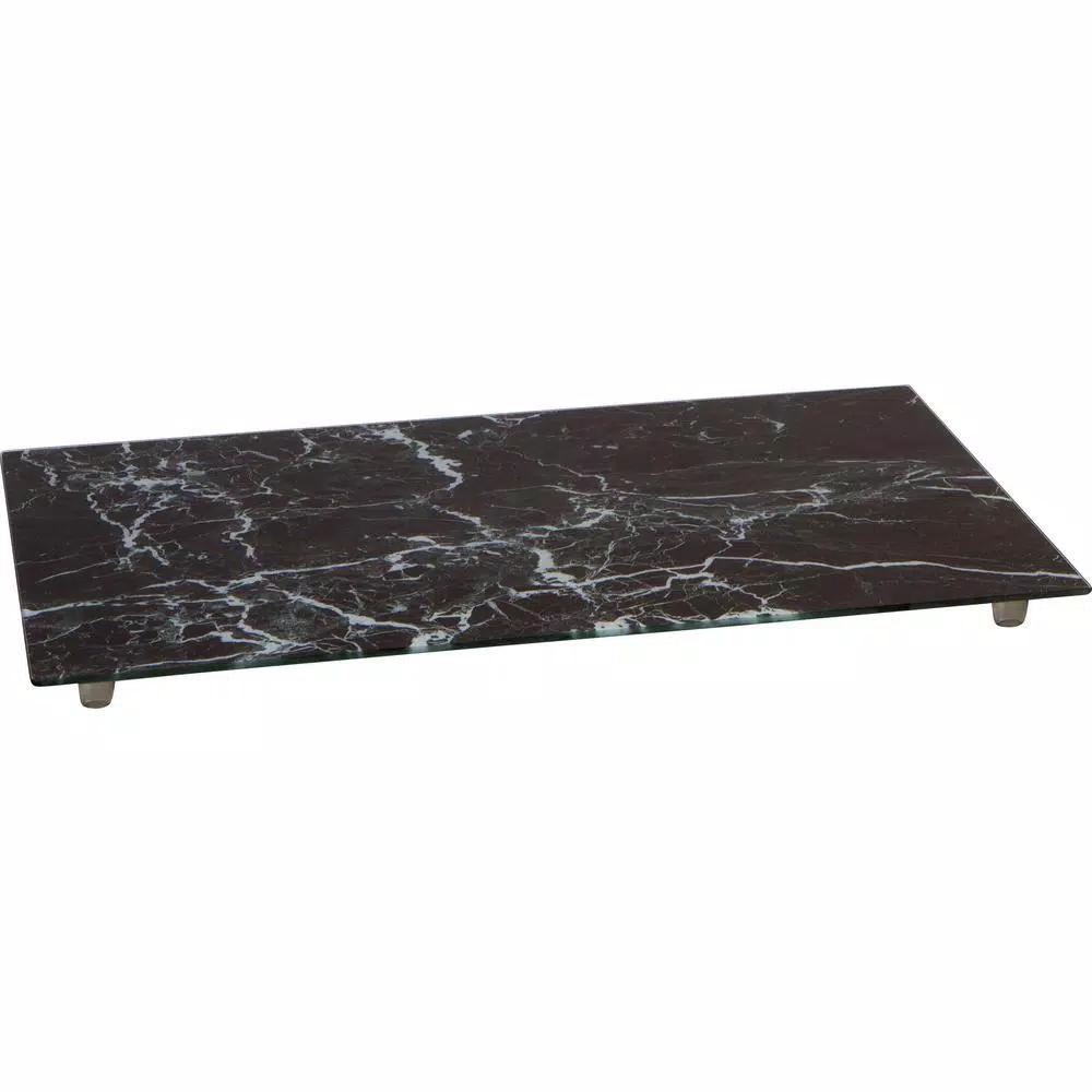 Trademark Innovations 20-3/8 in. Tempered Glass Stove Burner Cover and Cutting Board, Black