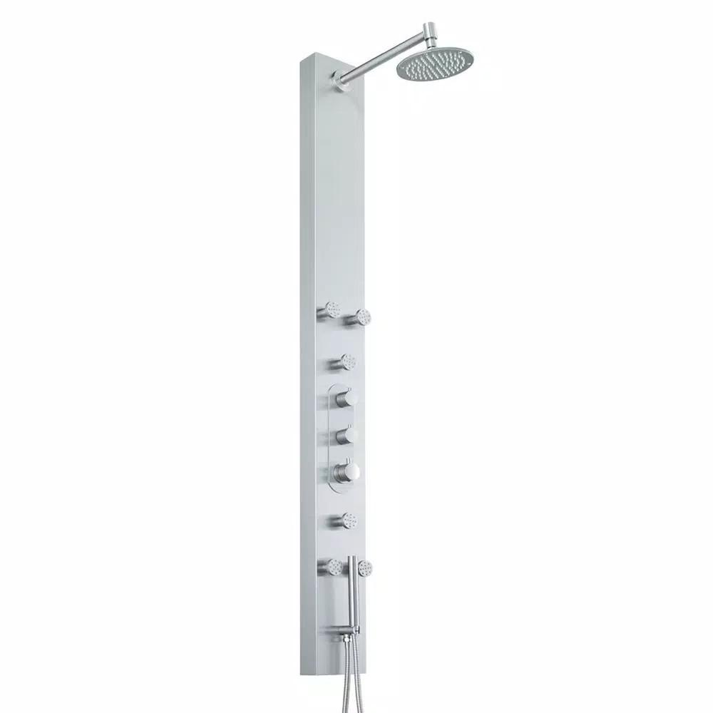 VIGO Dilana 66.875 in. Stainless Steel 6-Jet High Pressure Shower Panel System with Handheld Dual Shower