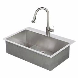 American Standard Memphis Single-Handle Pull-Down Kitchen Faucet, Stainless Steel, 1.8 GPM thumbnail 3