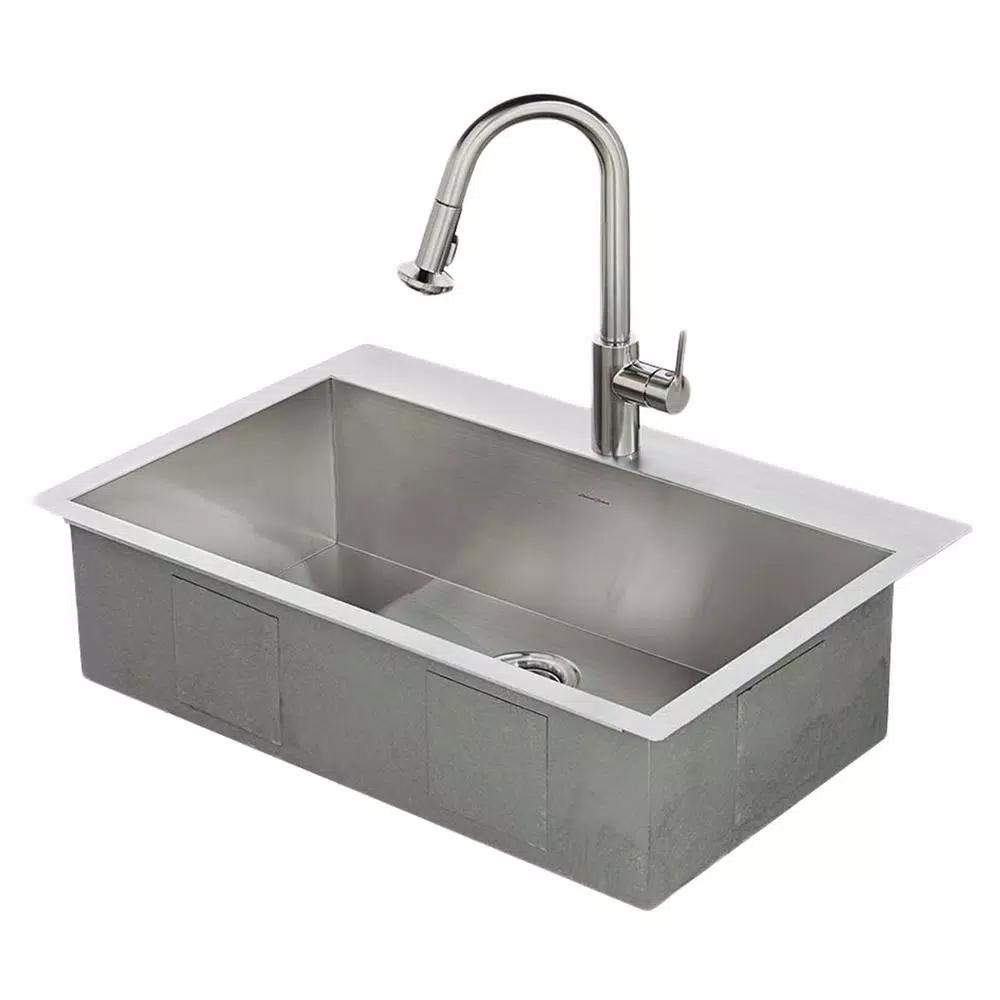 American Standard Memphis Single-Handle Pull-Down Kitchen Faucet, Stainless Steel, 1.8 GPM