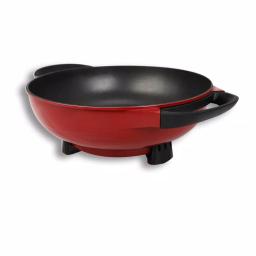 Boyel Living 1400W Professional Non-Stick Copper Electric Skillet, 13 in. Jumbo Capacity, Red thumbnail 1