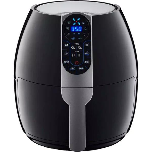 GoWISE USA 5.0 Qt. Black Electric Air Fryer with 8 Presets and Recipe Book