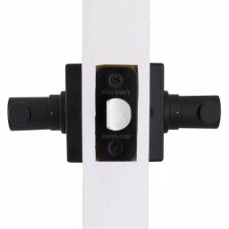 Defiant Highland Matte Black Passage Door Lever with Square Rose thumbnail 4