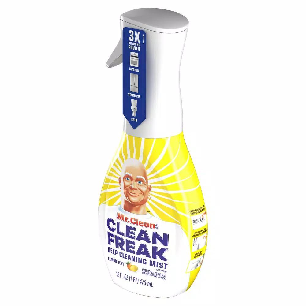 Mr. Clean Clean Freak Multi-Surface Deep Cleaning Mist Spray, Lemon Zest, 16 oz