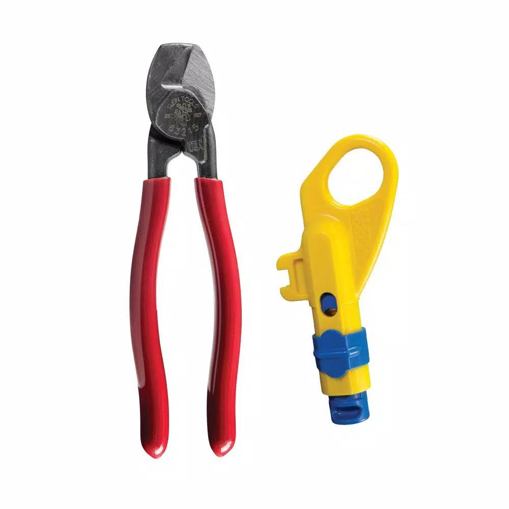 Klein Tools 2-Piece Compact Cable Cutter and Radial Stripper Tool Set