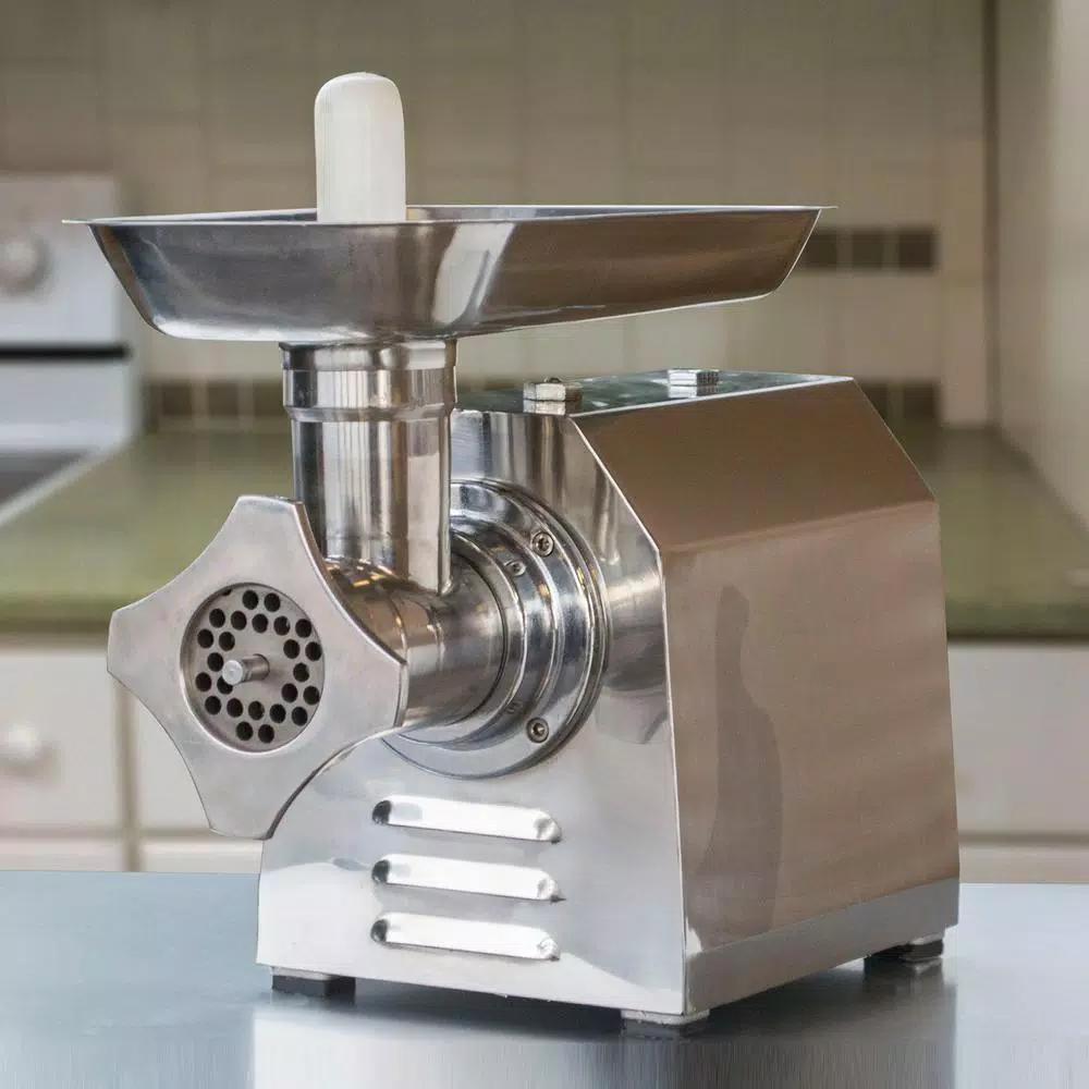 Sportsman Buffalo Tools Commercial Grade 250W Stainless Steel Electric Meat Grinder with Sausage Attachments