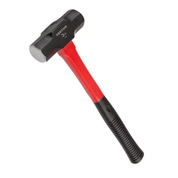TEKTON 3 lb. Sledge Hammer with 15.375 in. Fiberglass Handle