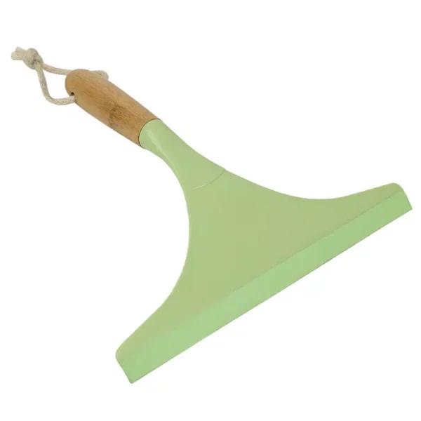 Home Basics 1.75 in. Bamboo Window Squeegee with Rubber Blade and Handle