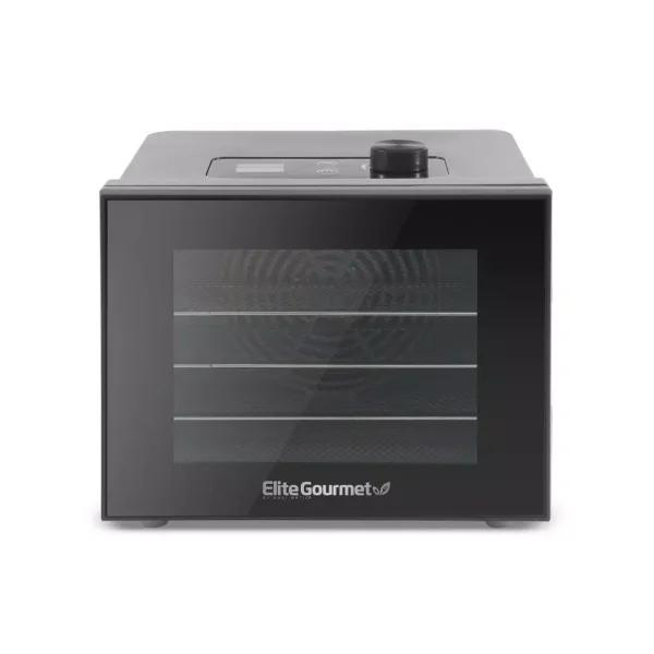 Elite Gourmet 350W Digital Food Dehydrator with 4 Stainless Steel Trays