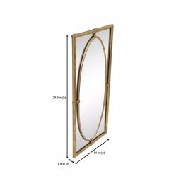 StyleWell Medium Rectangle Gold Antiqued Classic Accent Mirror, 14 in. x 29.9 in. thumbnail 2