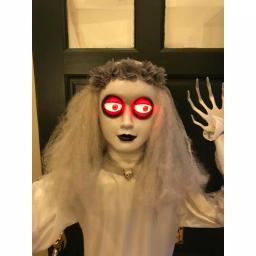 Unbranded 63 in. Animated Standing Zombie Bride Halloween Decoration thumbnail 3