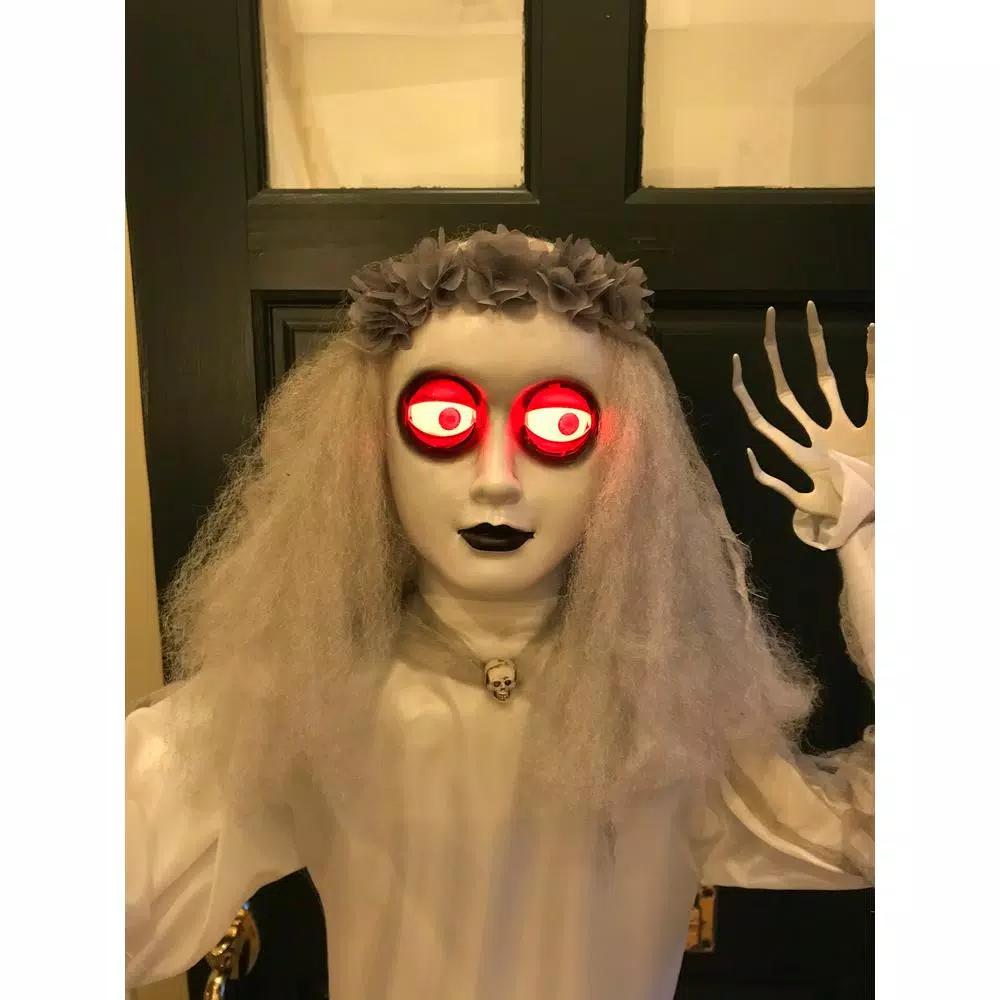 Unbranded 63 in. Animated Standing Zombie Bride Halloween Decoration