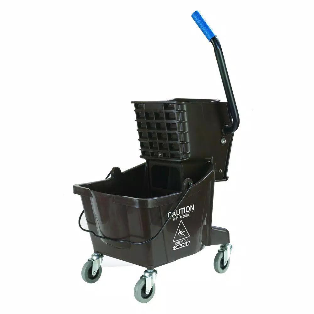 Carlisle 26 qt. Brown Mop Bucket and Wringer Combo