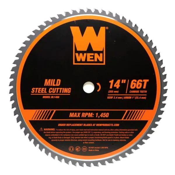 WEN 14-in 66-Tooth Carbide-Tipped Metal Saw Blade for Mild Steel