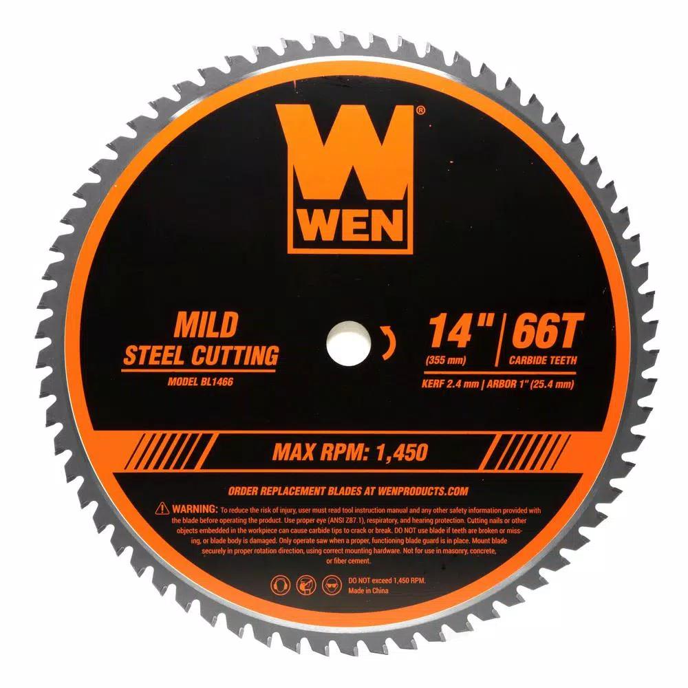 WEN 14-in 66-Tooth Carbide-Tipped Metal Saw Blade for Mild Steel
