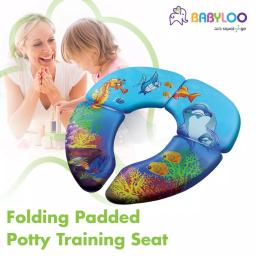 Babyloo Ocean Pattern Folding Cushioned Toilet Seat with Travel Bag for Toddlers thumbnail 3
