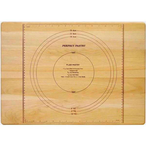 Catskill Craftsmen Perfect Pastry Reversible Wooden Cutting Board, Solid Hardwood Edge Grain