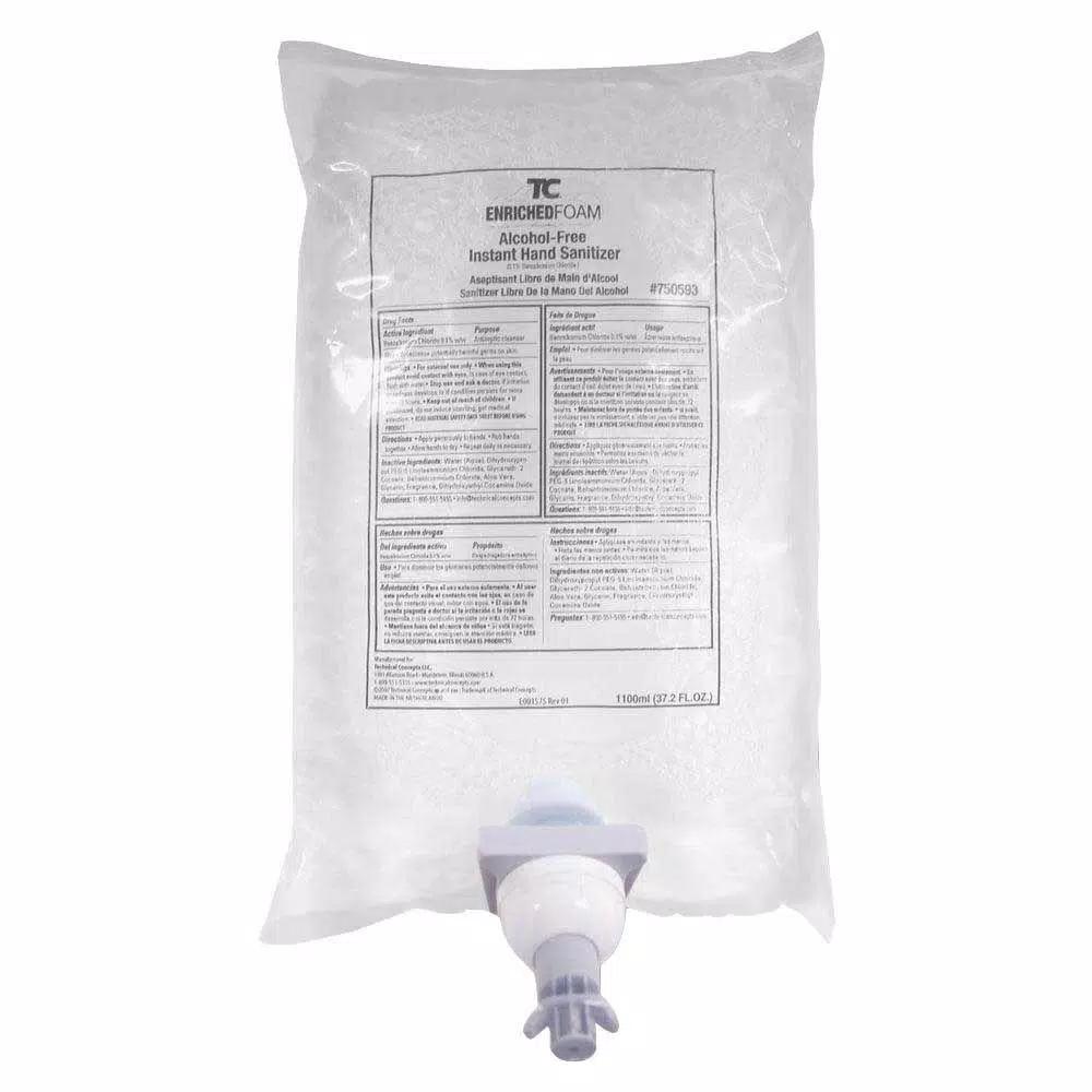 Rubbermaid Alcohol-Free Foam Hand Sanitizer Refill, 37.2 oz (4-Count)