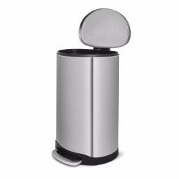 Innovaze 10.6 Gal. Stainless Steel Semi-Round Step-On Trash Can with Fingerprint-Free Finish thumbnail 4