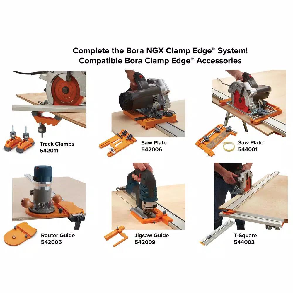 BORA NGX 24 in. Clamp Edge Saw Guide for Circular Saws and Routers