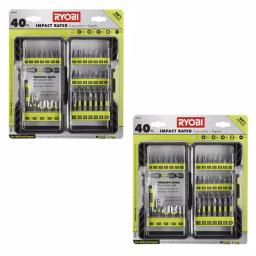 RYOBI Impact Rated Driving Bit Kit, 40-Piece, 2-Pack thumbnail 1