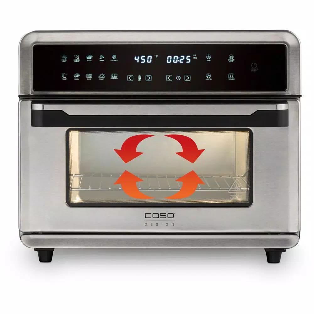 Caso Design 26 Qt. Stainless Steel Air Fryer Toaster Oven with 9-in-1 Functions