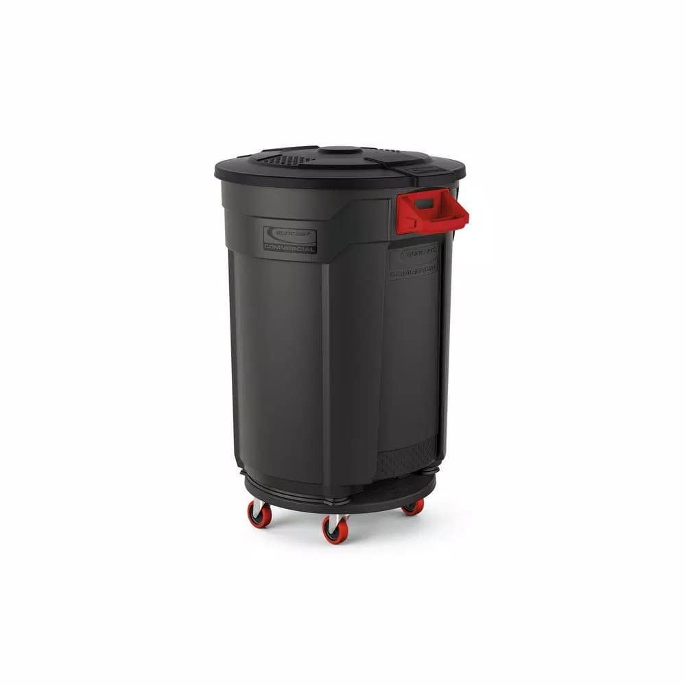 Suncast Commercial Heavy Duty Resin Utility Trash Can Dolly