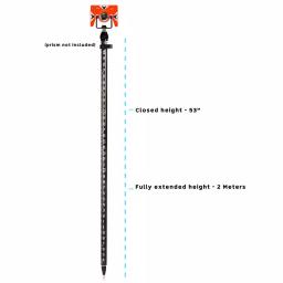 AdirPro 2M Carbon Fiber 3-Position Snap-Lock Rover Telescoping Rod, 53-78.7 in. thumbnail 6