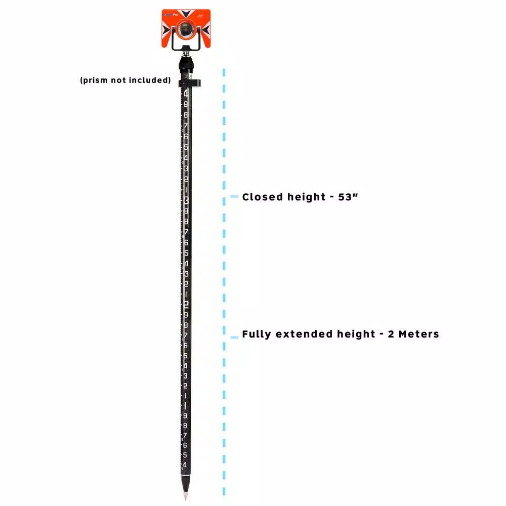AdirPro 2M Carbon Fiber 3-Position Snap-Lock Rover Telescoping Rod, 53-78.7 in.