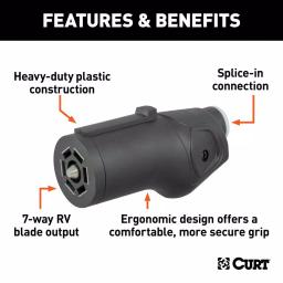 CURT Heavy-Duty 7-Way RV Blade Connector Plug (Trailer Side) thumbnail 3