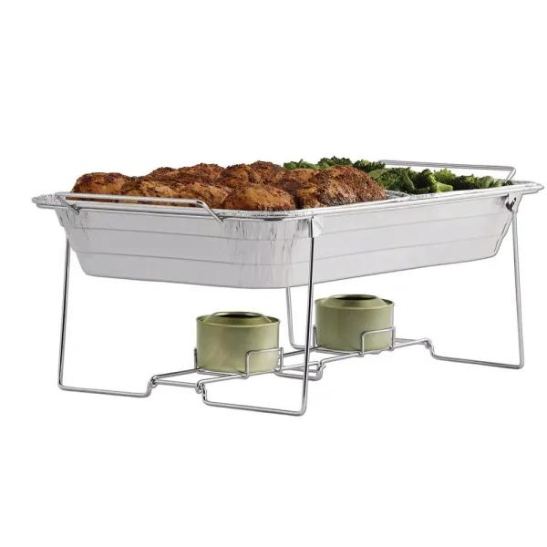 Unbranded SERVE-RITE 10-Piece Aluminum Multi-Buffet Server Chafing Dish, 8 Qt. Capacity