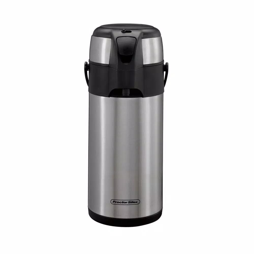 Proctor Silex 12.6-Cup Stainless Steel Airpot Coffee Urn, 3L Vacuum Insulated Beverage Server