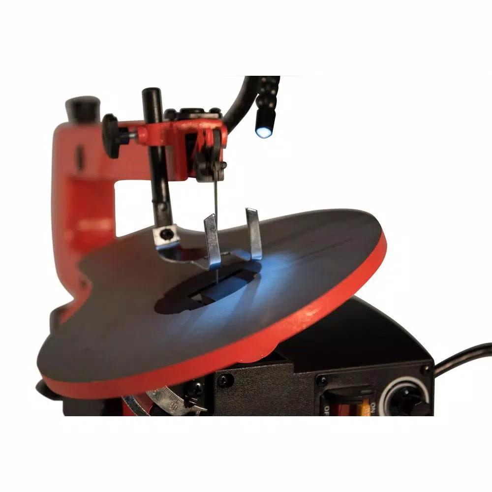 General International BT8007 16 in. Variable Speed Scroll Saw with Flex Neck LED Work Light