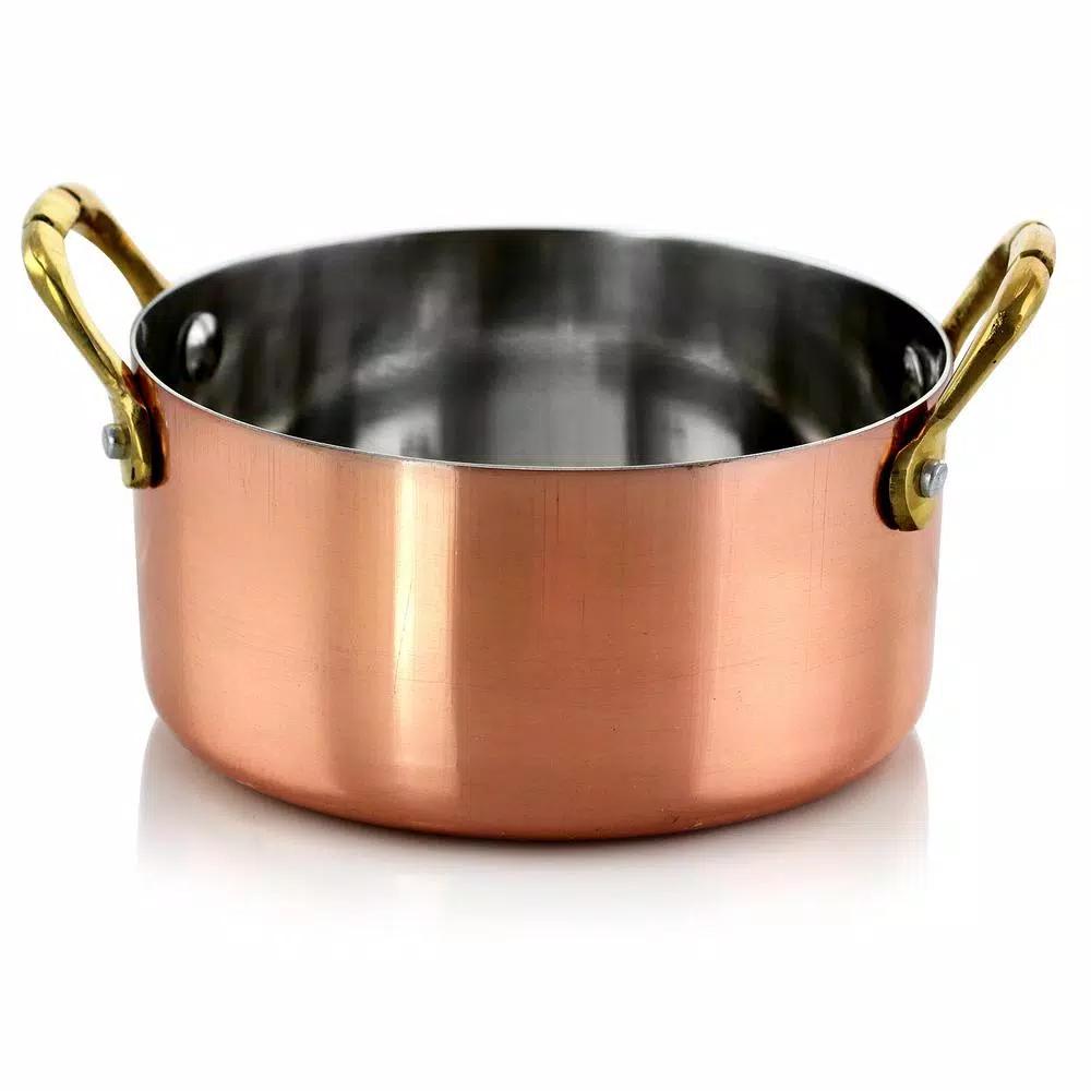 Gibson Home Rembrandt 0.5 qt. Round Stainless Steel Mini Dutch Oven in Copper, 6-Pack