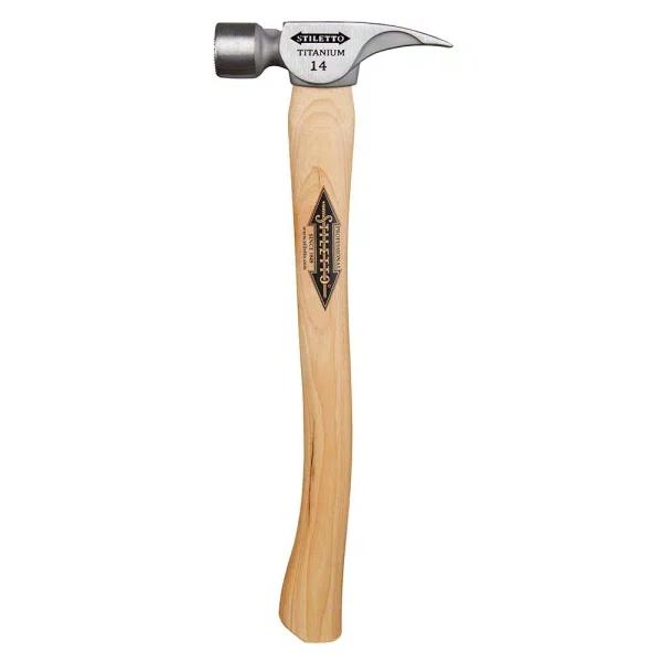 Stiletto TI14MC 14 oz. Titanium Milled Face Hammer with 18 in. Curved Hickory Handle