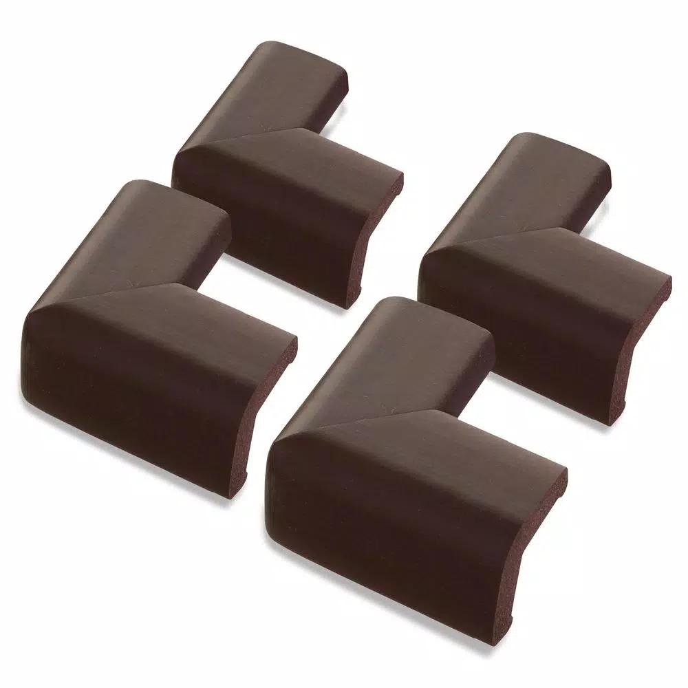Dreambaby Foam Corner Protectors, Brown (4-Pack) - Furniture Edge Guards