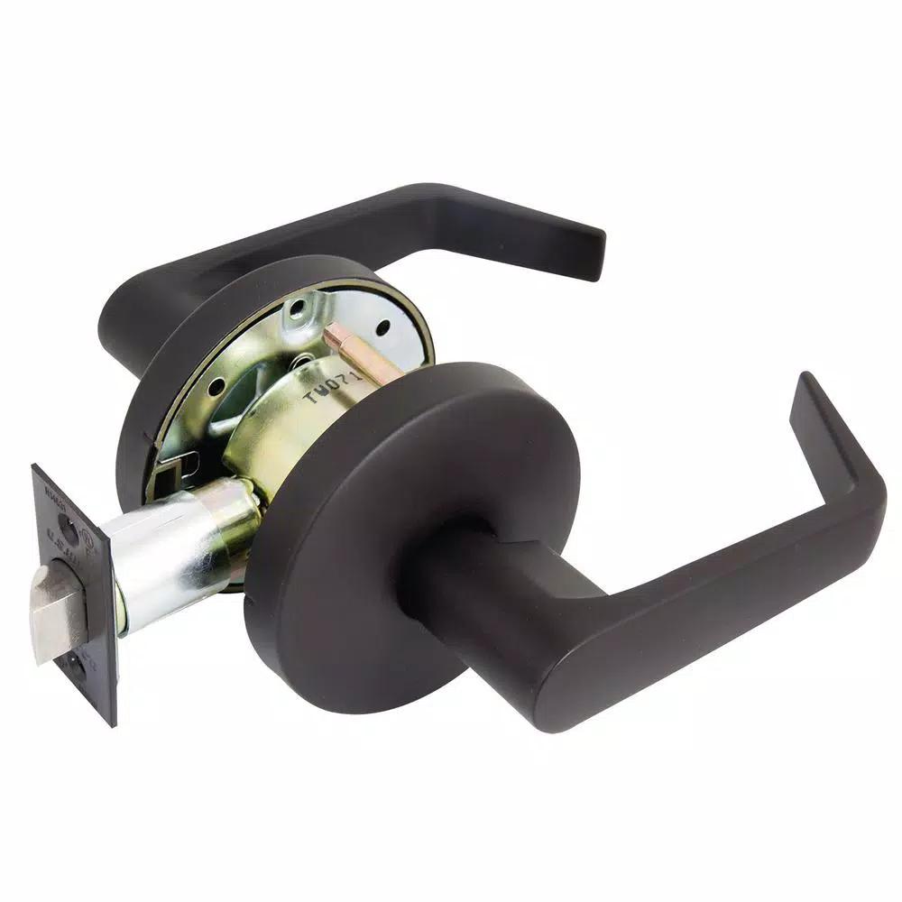 US Lock 2050 GR2 Passage Lever Door Handle, Oil-Rubbed Bronze, 2-3/4 in. Backset