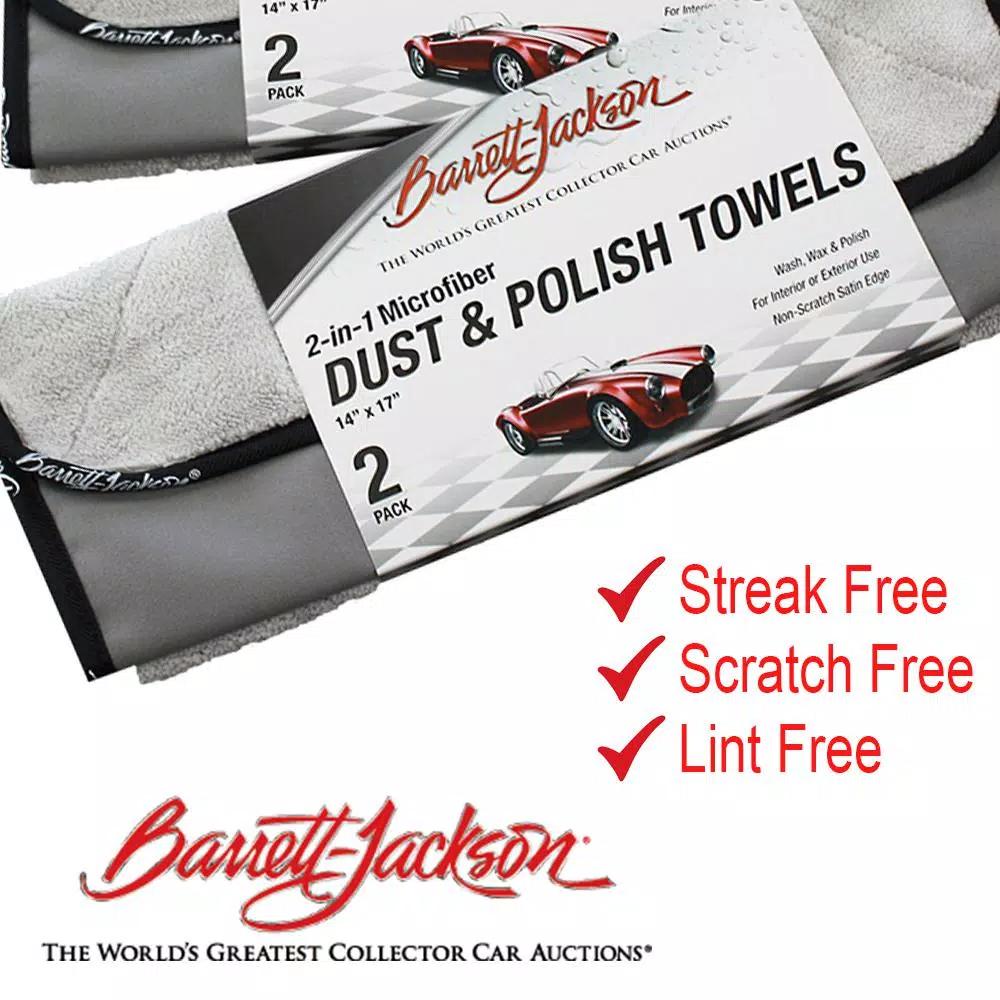 Barrett-Jackson Dust and Polish Towel Kit, 2-Pack