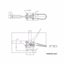 POWERTEC 500 lb. Horizontal Quick-Release Toggle Clamp, 10-Pack thumbnail 2
