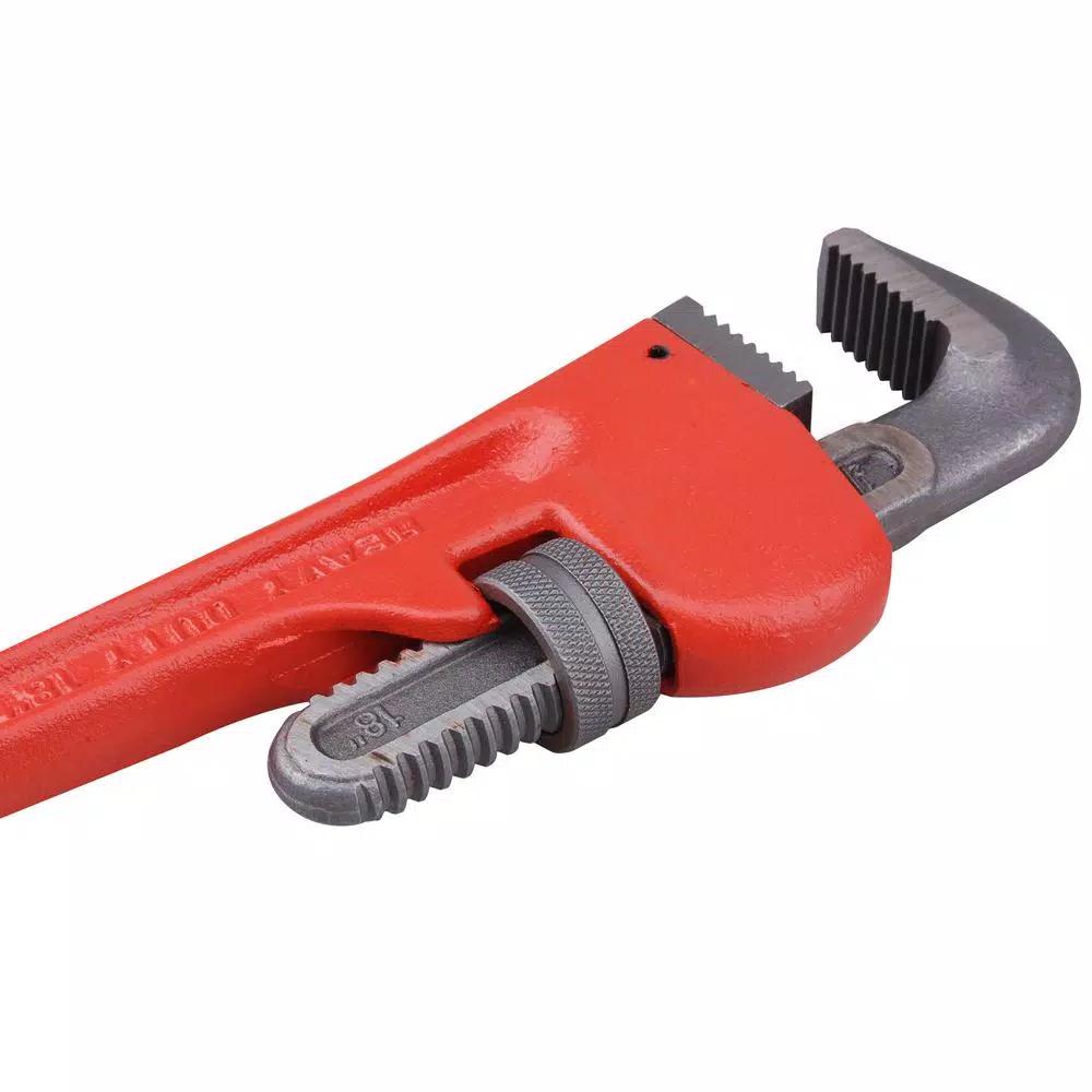 Steel Core Heavy-Duty Adjustable Pipe Wrench Set, 4-Piece