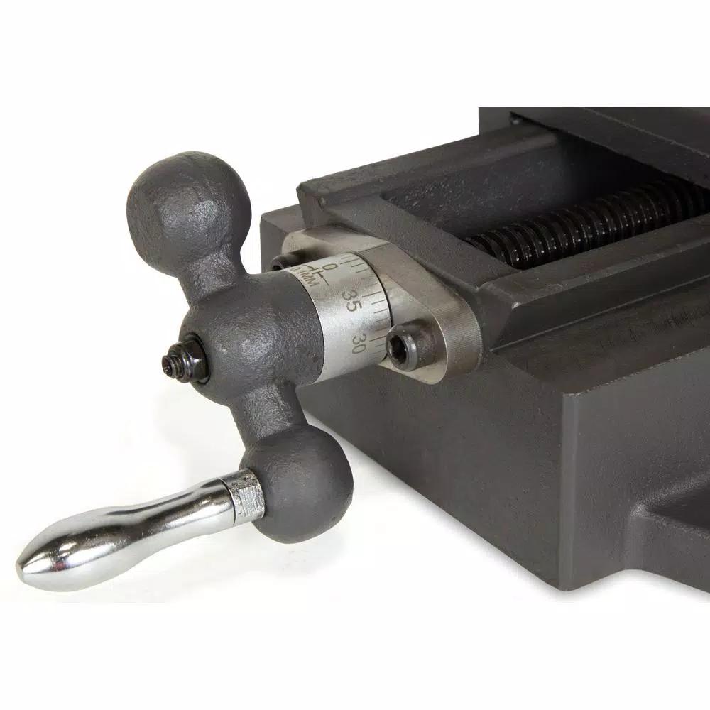 WEN 6-1/8 in. Compound Cross Slide Benchtop Vise, Heavy Duty Cast Iron