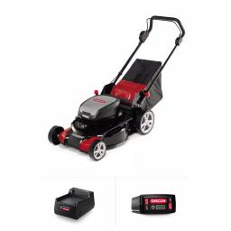 Oregon LM400 40V Cordless Battery Powered Walk Behind Push Lawn Mower, 20 in. Steel Deck thumbnail 1