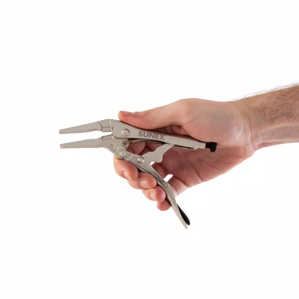 SUNEX TOOLS Sunex LP6L 6 in. Long Nose Locking Pliers with 2 in. Jaw Capacity